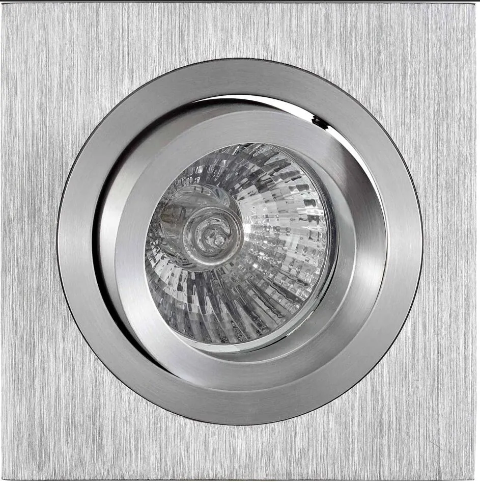 Spot encastré BASICO carré orientable aluminium brossé Mantra C0006