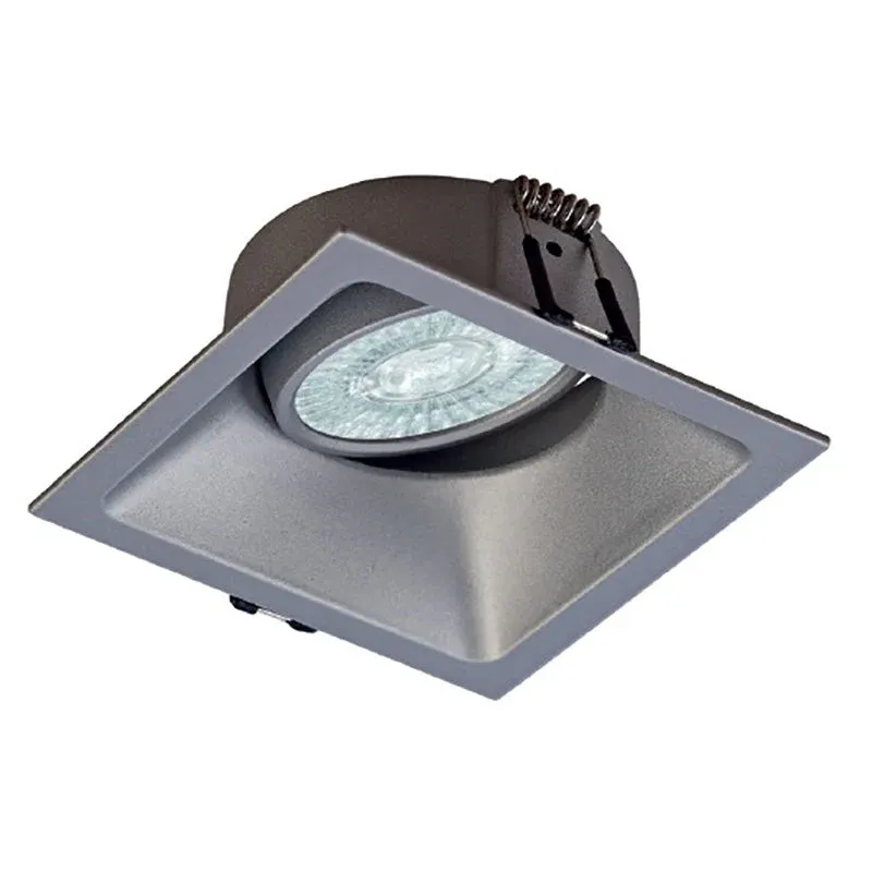Spot encastré COMFORT carré argent mat Mantra C0163
