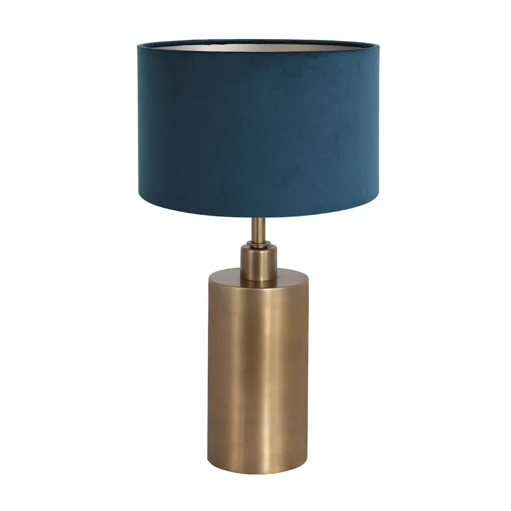 Lampe de table Steinhauer en laiton bleu 1 L, culot E27, hauteur 44 cm
