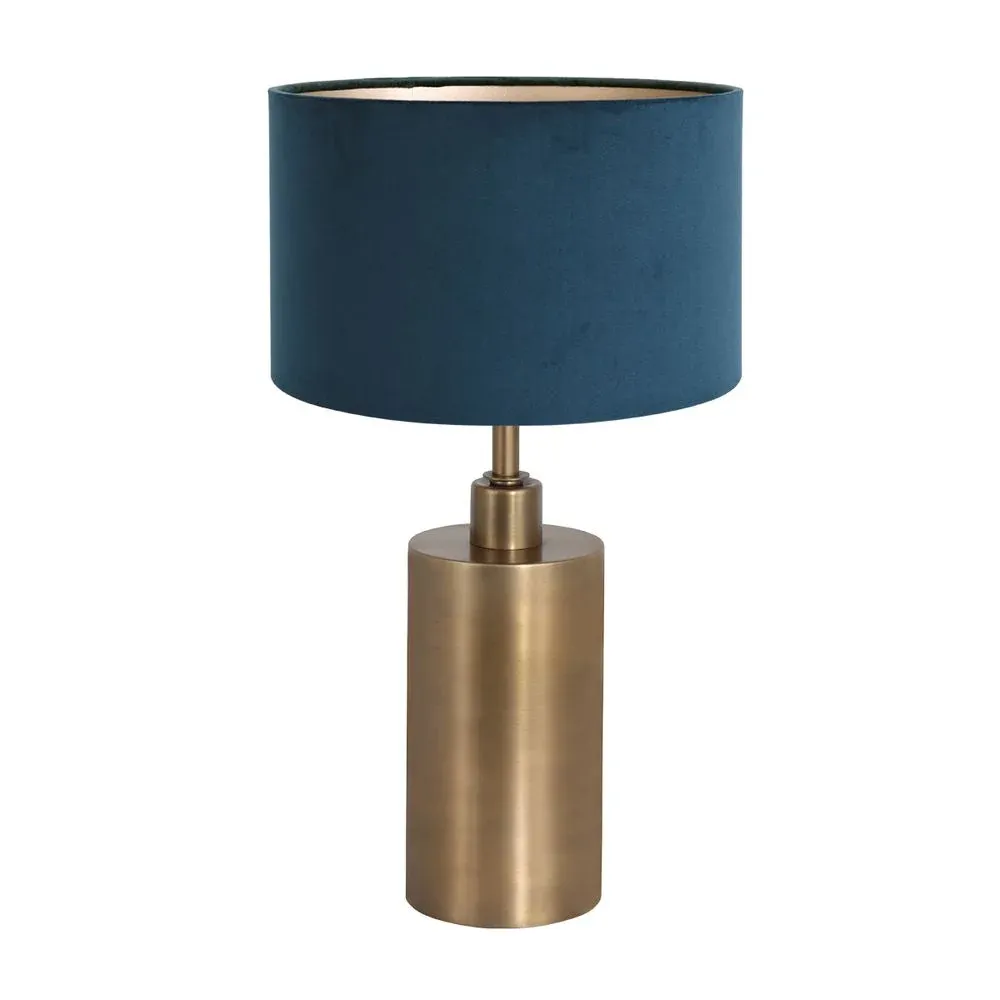 Lampe de table Steinhauer en laiton bleu 1 L, culot E27, hauteur 44 cm