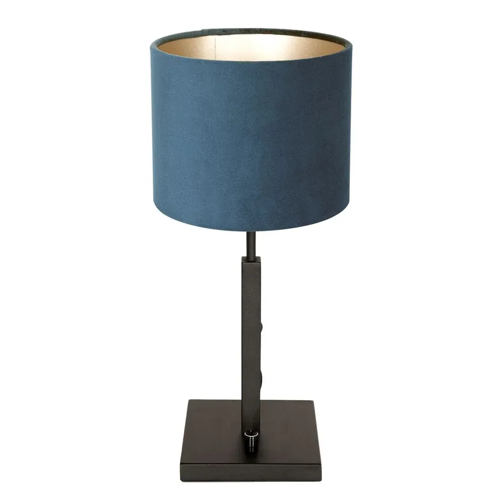 Lampe de table Steinhauer Rod 1L bleue E27, H 40 cm