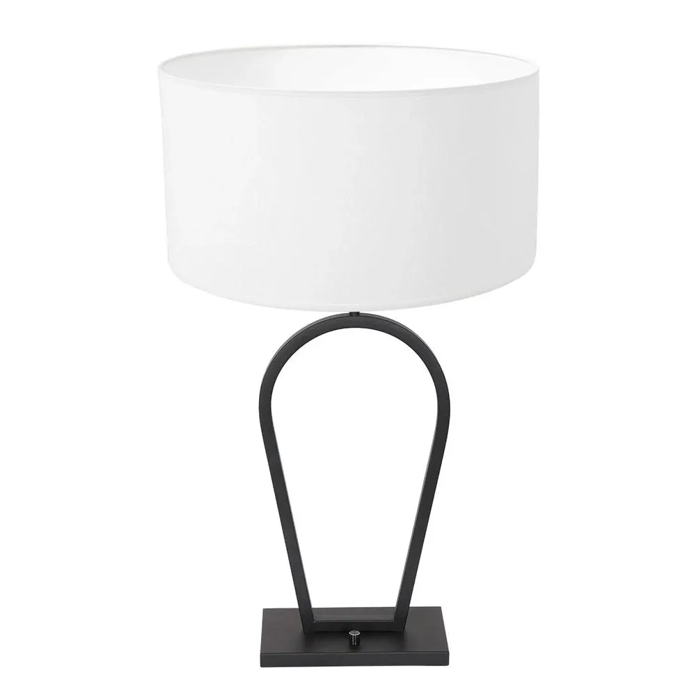 Lampe de table Steinhauer Rod 1L, métal blanc, culot E27, hauteur 71 cm