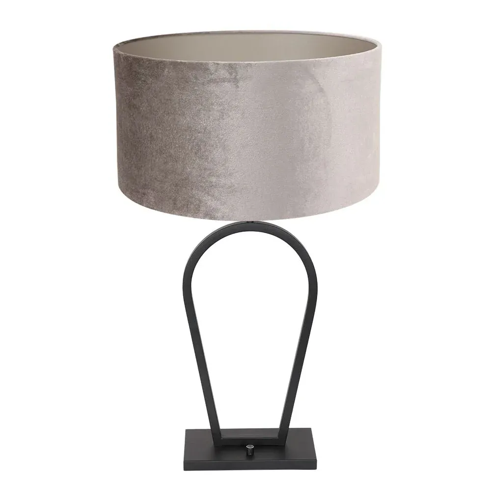 Lampe de table Steinhauer Rod 1L, métal gris, culot E27, hauteur 71 cm