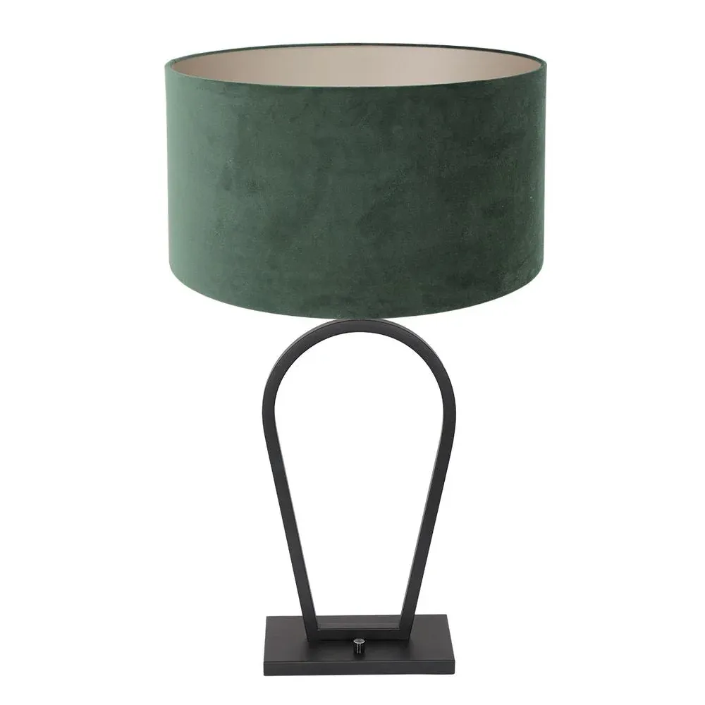 Lampe de table Steinhauer Rod 1L, métal vert, culot E27, hauteur 71 cm