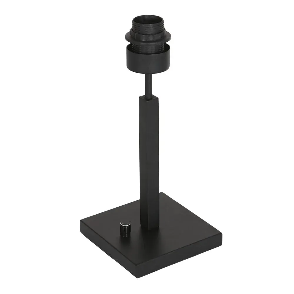 Lampe de table Steinhauer Rod 1L, pied en métal noir E27, H 30 cm