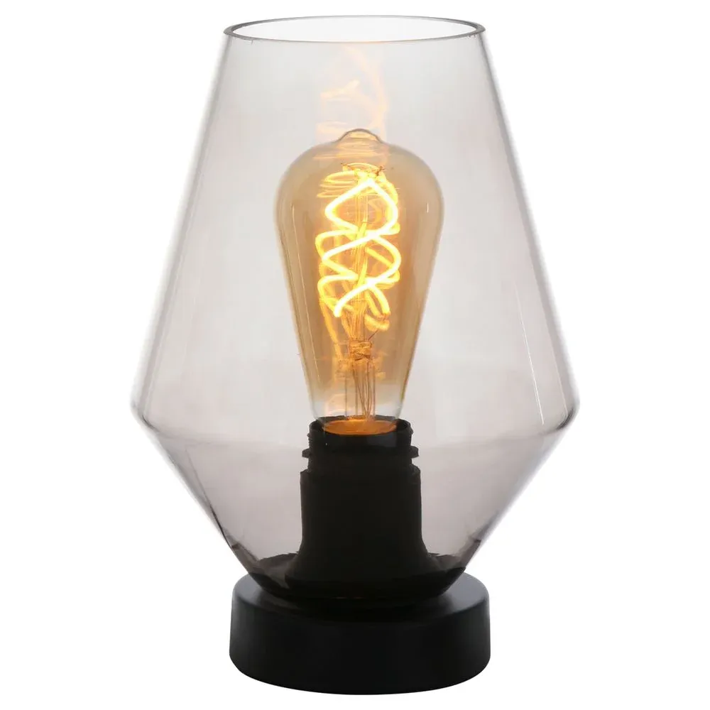 Steinhauer Ancilla 1L lampe de table gris E27, H 24cm