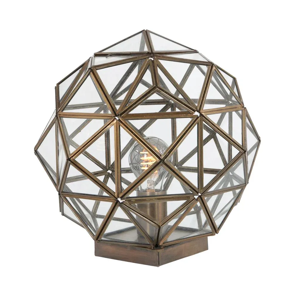 Steinhauer Pimpernel 1L lampe de table verre bronze E27, H 33cm