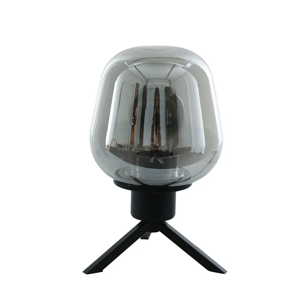 Steinhauer Reflexion 1L lampe de table verre fumé E27, H 23cm