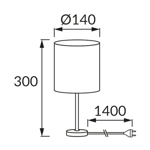 Lampe de table STRUHM AGNES E14 40W en acier inoxydable, H 30 cm White