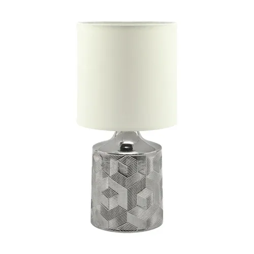 Lampe de table STRUHM LINDA E14 25W céramique chromée/dorée Chrome