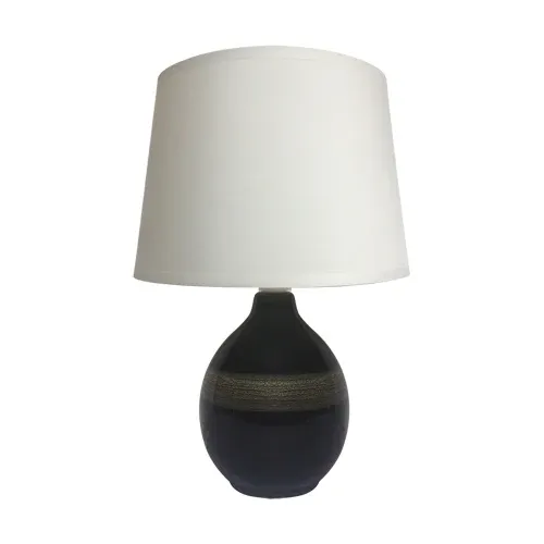 Lampe de table STRUHM ROMA E14 40W céramique noir/gris, H 30 cm Black