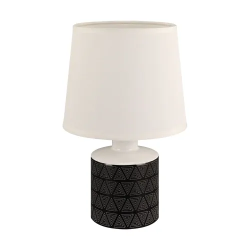 Lampe de table STRUHM TOPIK E14 25W en céramique blanche, H 24,5 cm