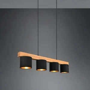 Suspension Cameron noir/or/bois R30654002