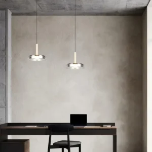 Suspension monte et baisse Celeste verre fumé Trio 354910132