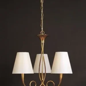 Suspension PAOLA dorée 3 lumières E14 Mantra 3542