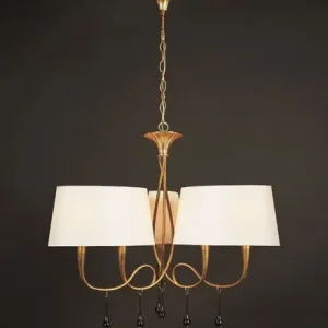 Suspension PAOLA dorée 6 lumières E14 Mantra 3540