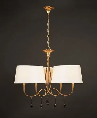 Suspension PAOLA dorée 6 lumières E14 Mantra 3540