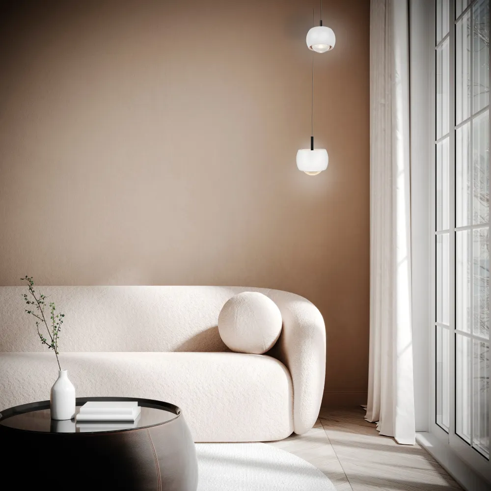 Suspension ROLLER monte et baisse blanche, D 9.6 cm Mantra 8405