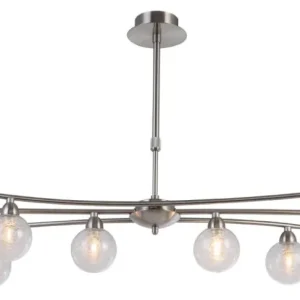 Suspension Snow nickel satiné 8 lumières LD 1049-8SP