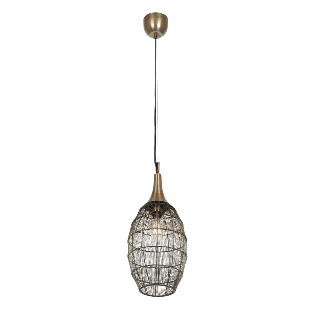 Suspension Soraya noir/laiton diam 26 365420104