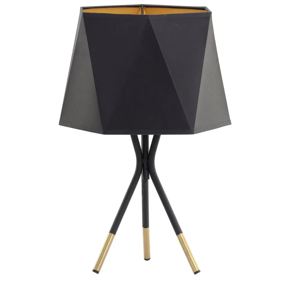 Lampe de table IVO en métal noir E27 1L TK Lighting