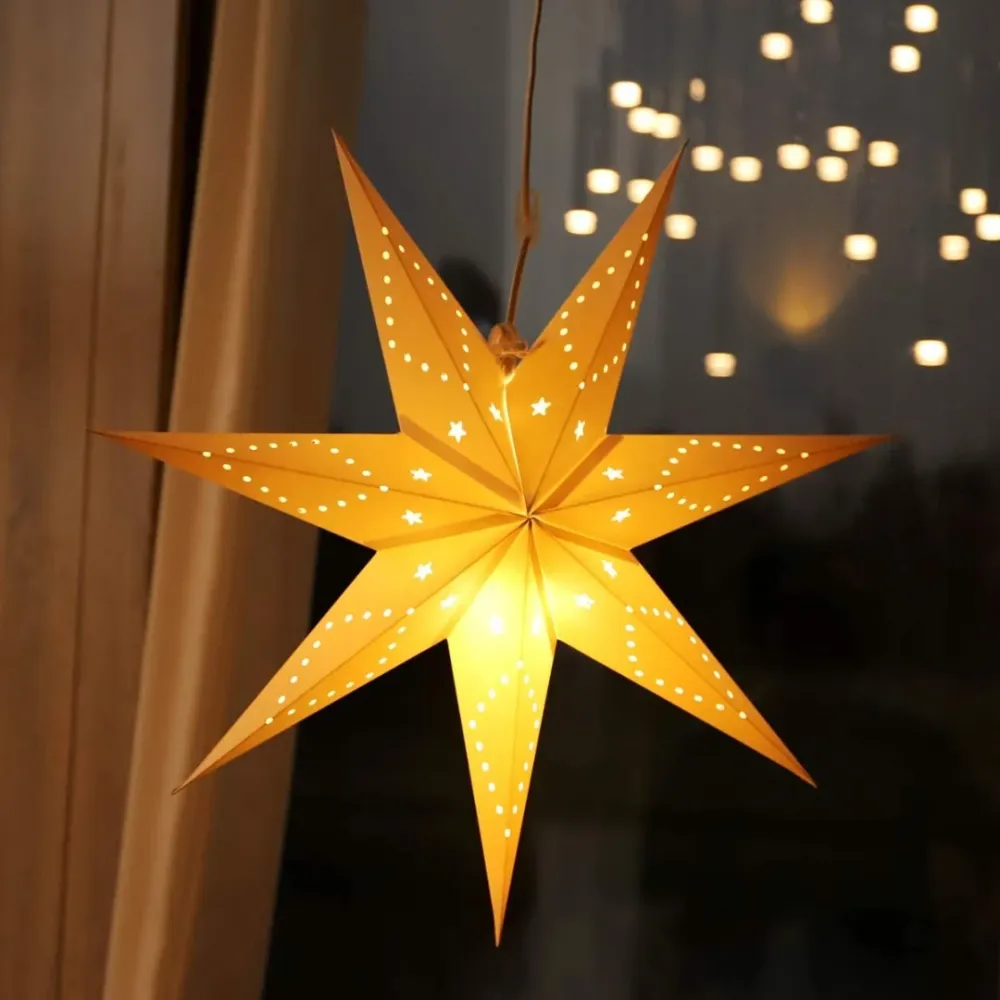 Étoile de Noël LED - 55 cm - Blanc chaud