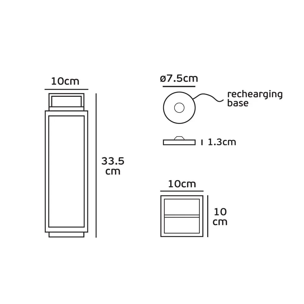 Lampe de table d'extérieur VK Leading Light LED, H 33 cm White