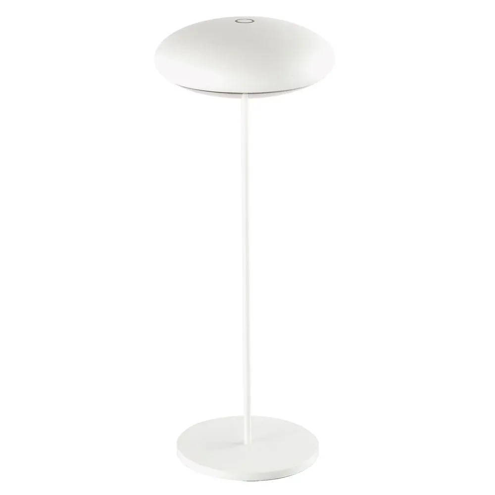 Lampe de table d'extérieur VK Leading Light LED, H 31 cm, noir et blanc White