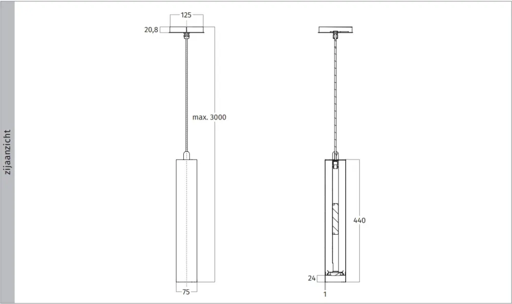 Wave 7002.81 - lampe suspendue - noir - RAL 9017 mat - dimmable - LED