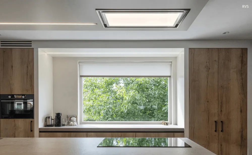 Wave 8310.100 PANEL - plafonnier 90x50 cm - acier inoxydable - sans moteur - LED