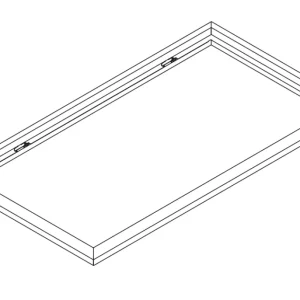 Wave 8310.302 PANEL - plafonnier 90x50 cm - RAL 9017 mat (noir) - sans moteur - LED