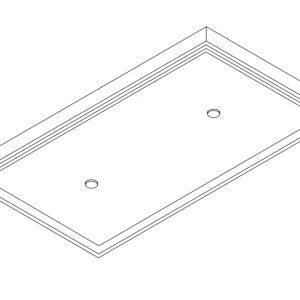 Wave 8555.401 BEAM - plafonnier 90x50 cm - 1 couleur au choix - fixe, moteur interne - LED