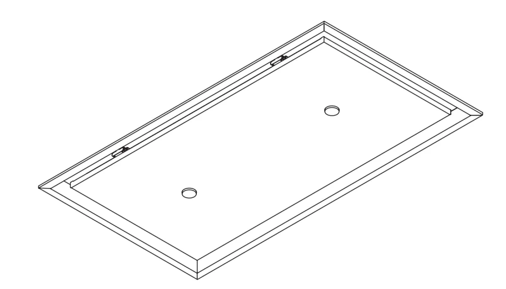 Wave 8674.101 CIRCULATE - plafonnier 90x50 cm - acier inoxydable - extra plat, moteur interne - recirculation - LED