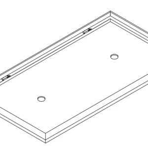 Wave 8674.304 CIRCULATE - plafonnier 90x50 cm - RAL 9017 mat (noir) - extra plat, moteur interne - recirculation - LED
