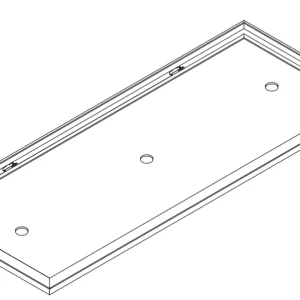 Wave 8674.305 CIRCULATE - plafonnier 120x50 cm - RAL 9016 mat (blanc) - moteur interne - recirculation - LED