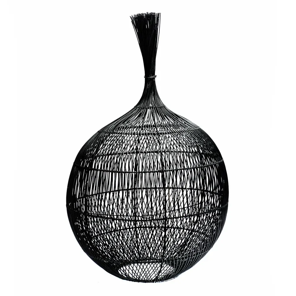 WONTON Lampadaire Suspendu Noir