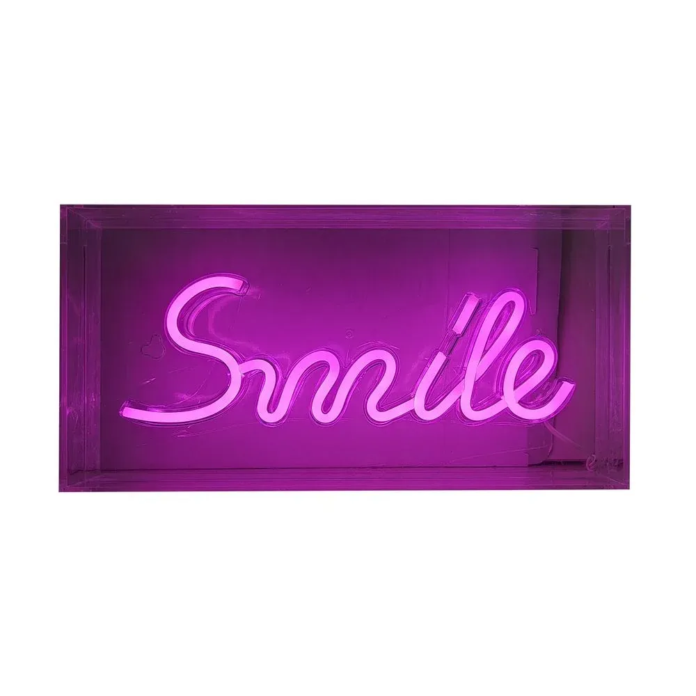 Lampe murale LED Zumaline Neon Smile 1L 4W en plastique