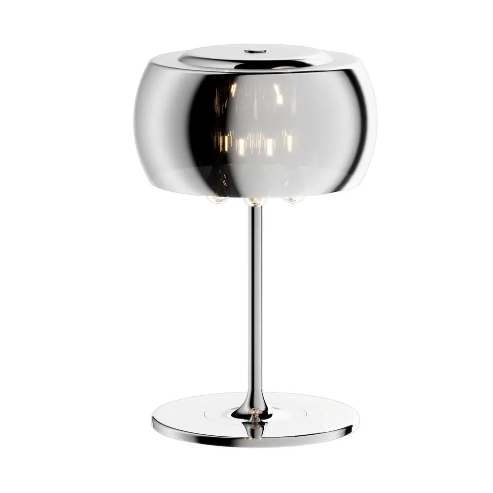 Lampe de table Zumaline Crystal 3L G9 chromée, H 42 cm