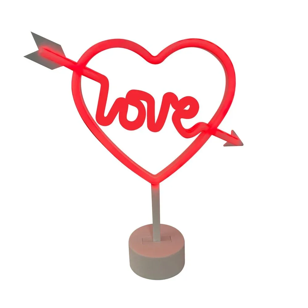 Lampe de table Zumaline Neon Love 1L LED 1W en plastique
