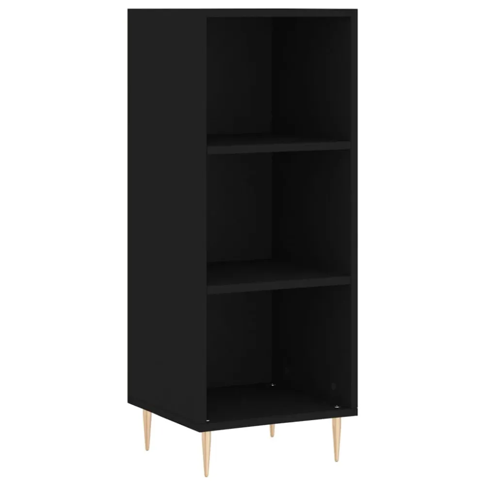 Buffet bahut commode armoire meuble de rangement organisateur cuisine salle de séjour salon 34,5 x 32,5 x 90 cm bois d'ing...