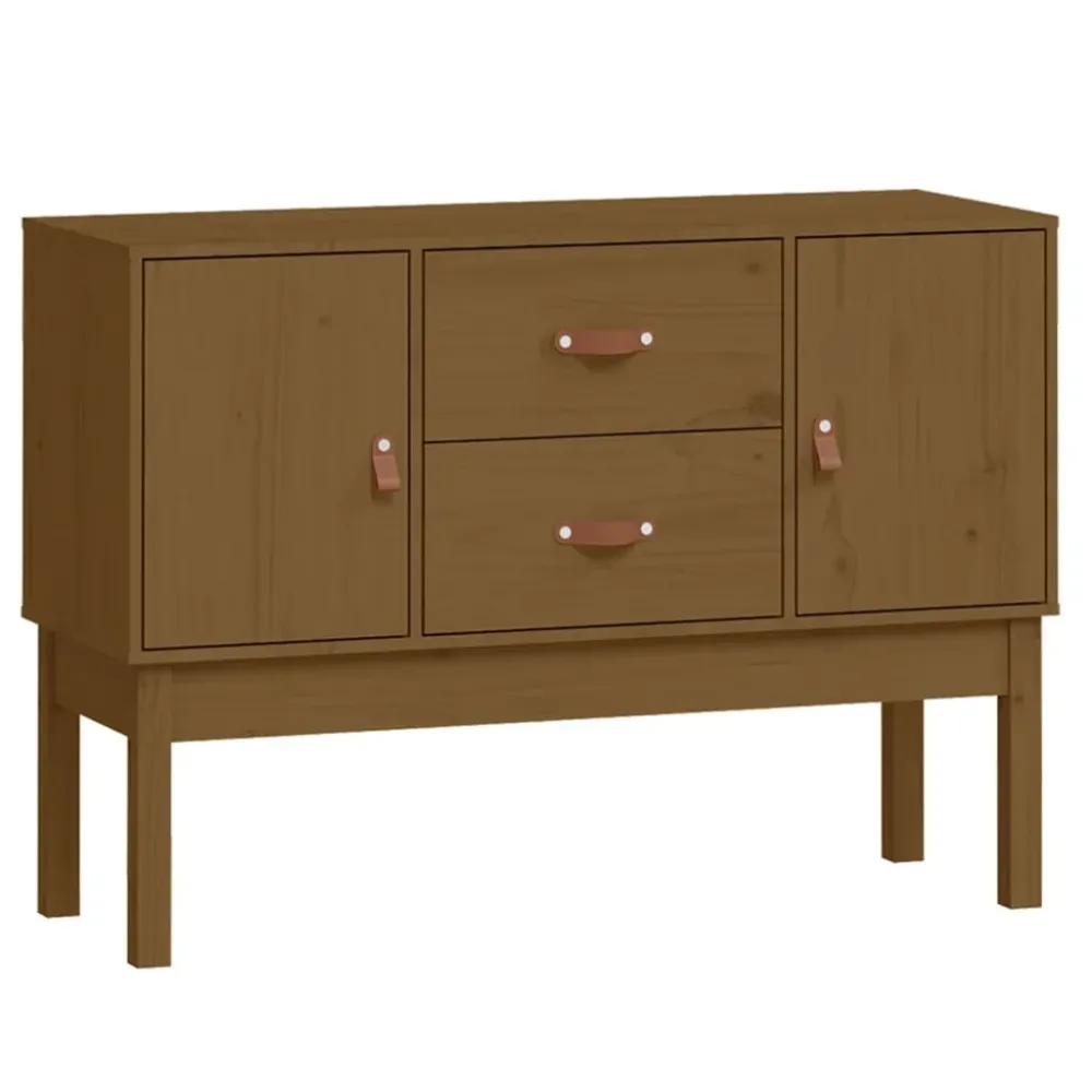 Buffet bahut commode armoire meuble de rangement organisateur cuisine salle de séjour salon 110 x 40 x 78 cm bois massif d...