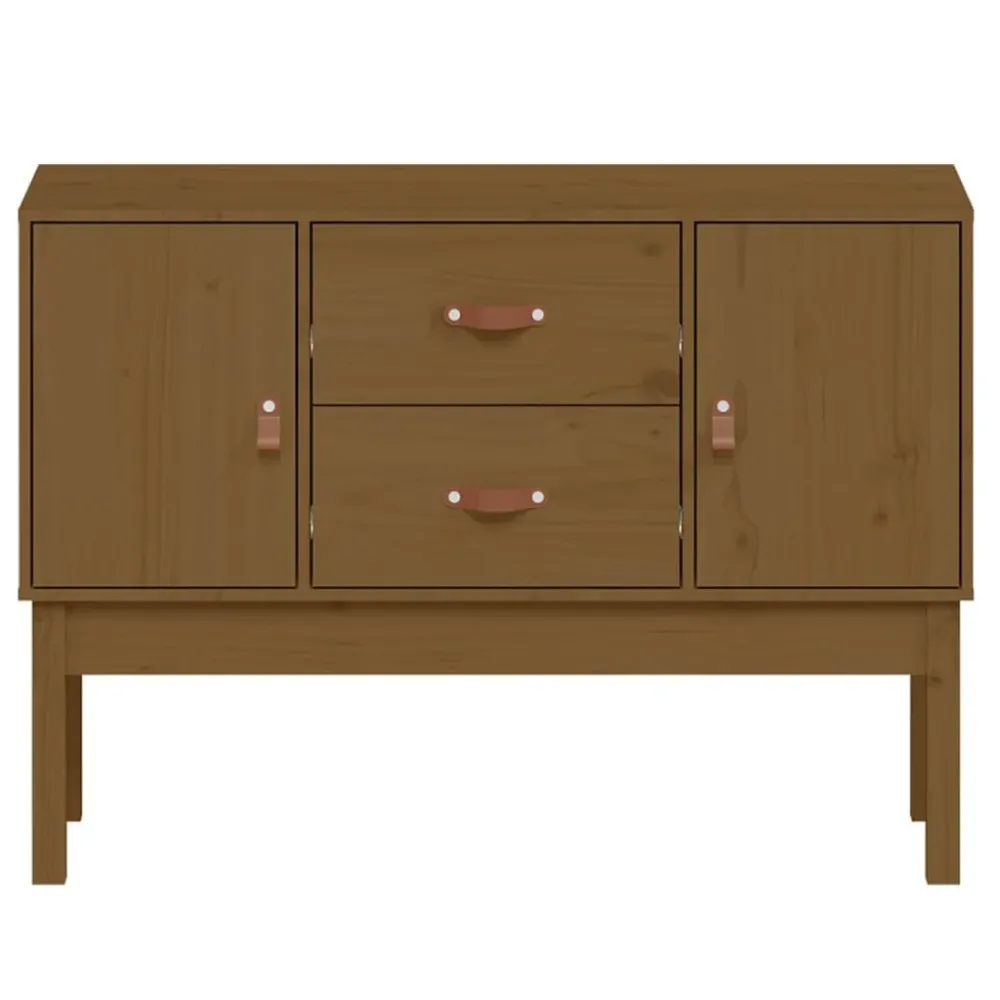 Buffet bahut commode armoire meuble de rangement organisateur cuisine salle de séjour salon 110 x 40 x 78 cm bois massif d...