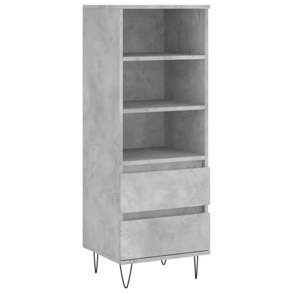 Buffet bahut commode armoire meuble de rangement organisateur cuisine salle de séjour salon haut 40 x 36 x 110 cm bois d'i...