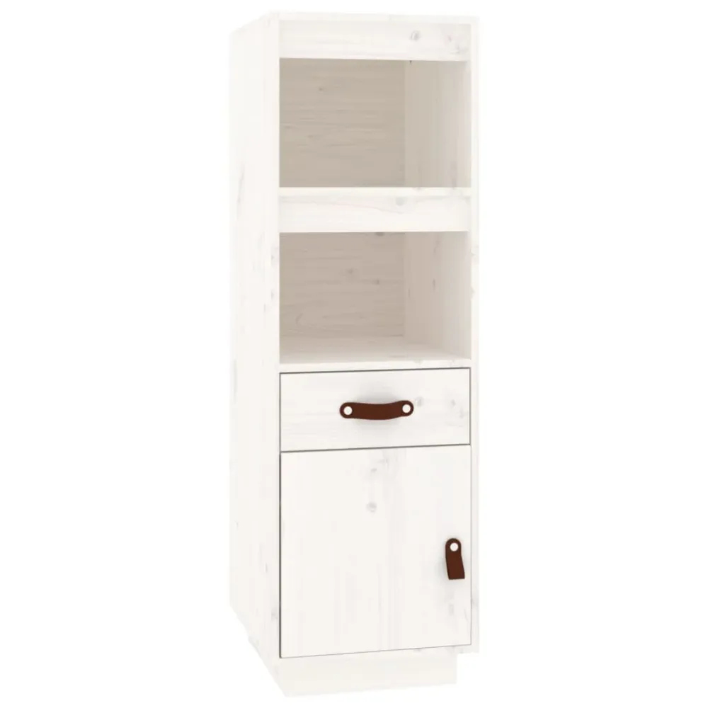 Buffet bahut commode armoire meuble de rangement organisateur cuisine salle de séjour salon haut 34 x 40 x 108,5 cm bois m...