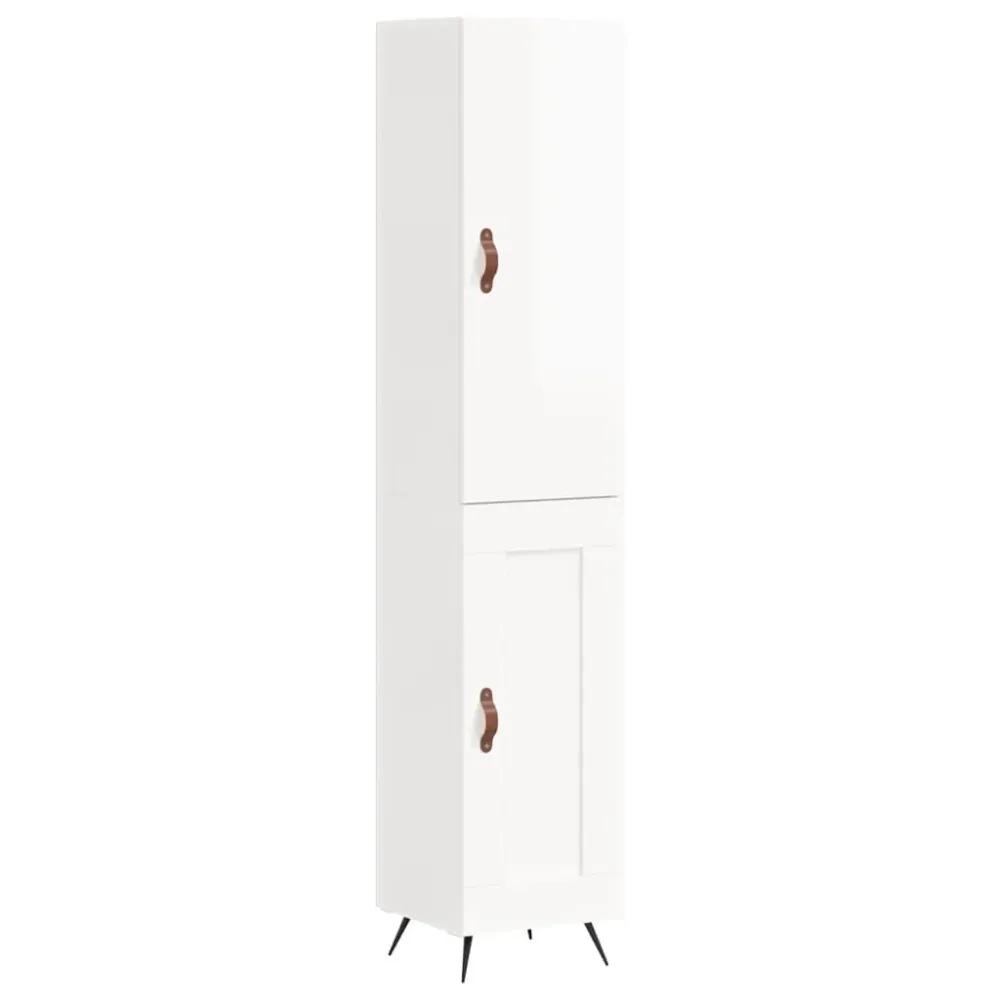 Buffet bahut commode armoire meuble de rangement organisateur cuisine salle de séjour salon haut brillant 34,5 x 34 x 180...