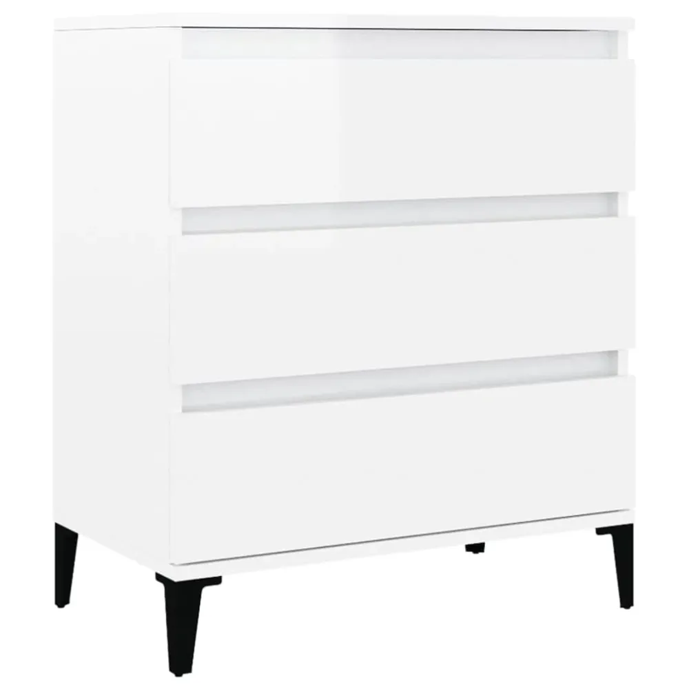 Buffet bahut commode armoire meuble de rangement organisateur cuisine salle de séjour salon brillant 60 x 35 x 70 cm bois...