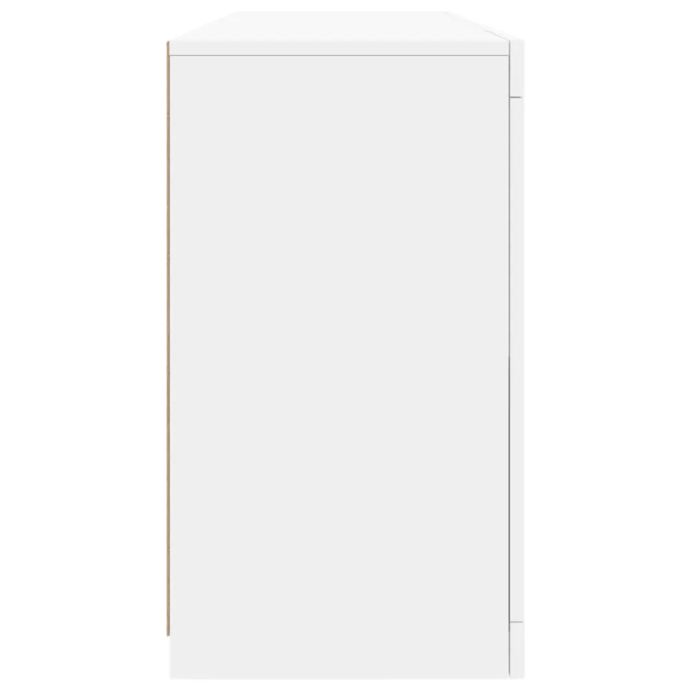 Buffet bahut commode armoire meuble de rangement organisateur cuisine salle de séjour salon avec lumières LED 163 x 37 x 6...