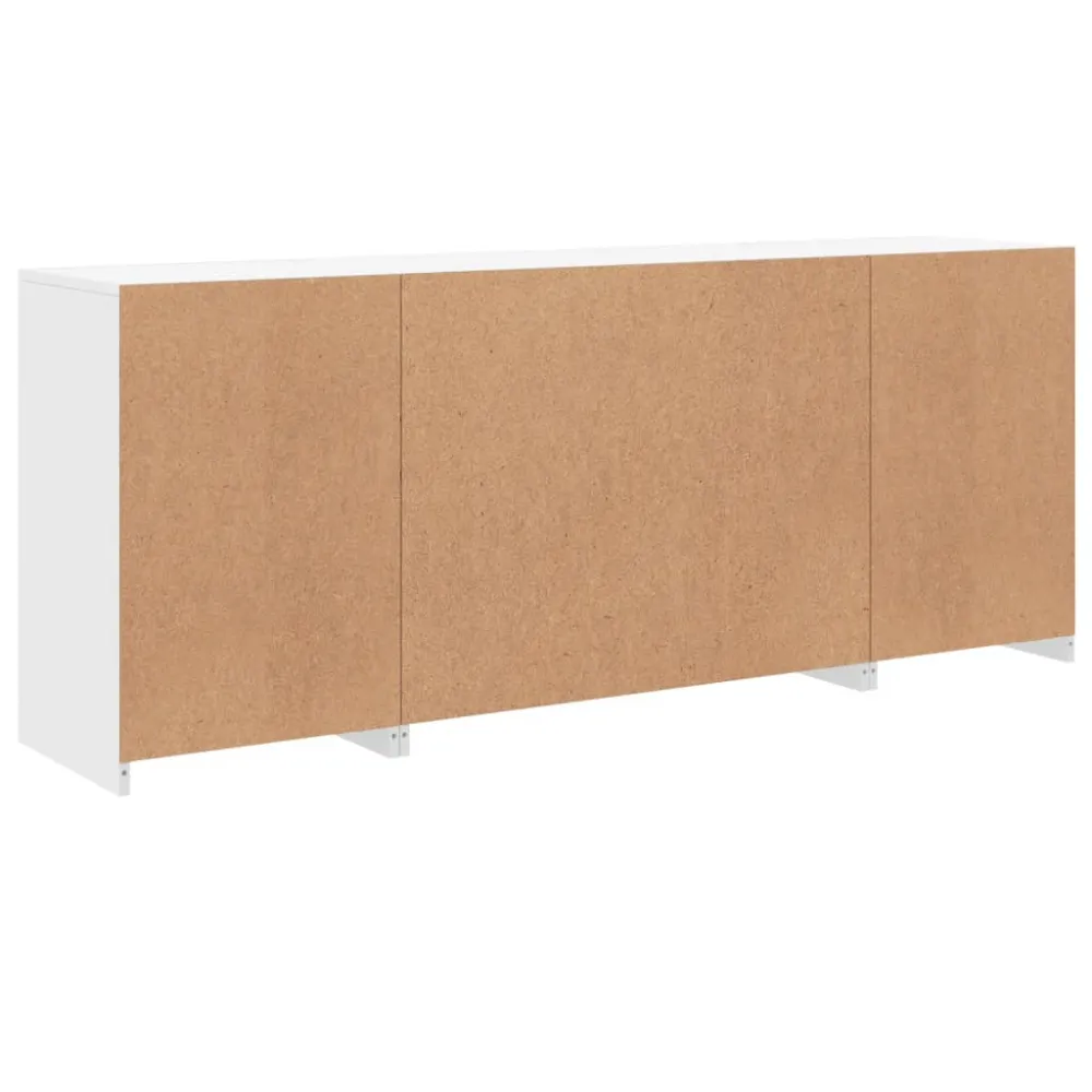 Buffet bahut commode armoire meuble de rangement organisateur cuisine salle de séjour salon avec lumières LED 163 x 37 x 6...