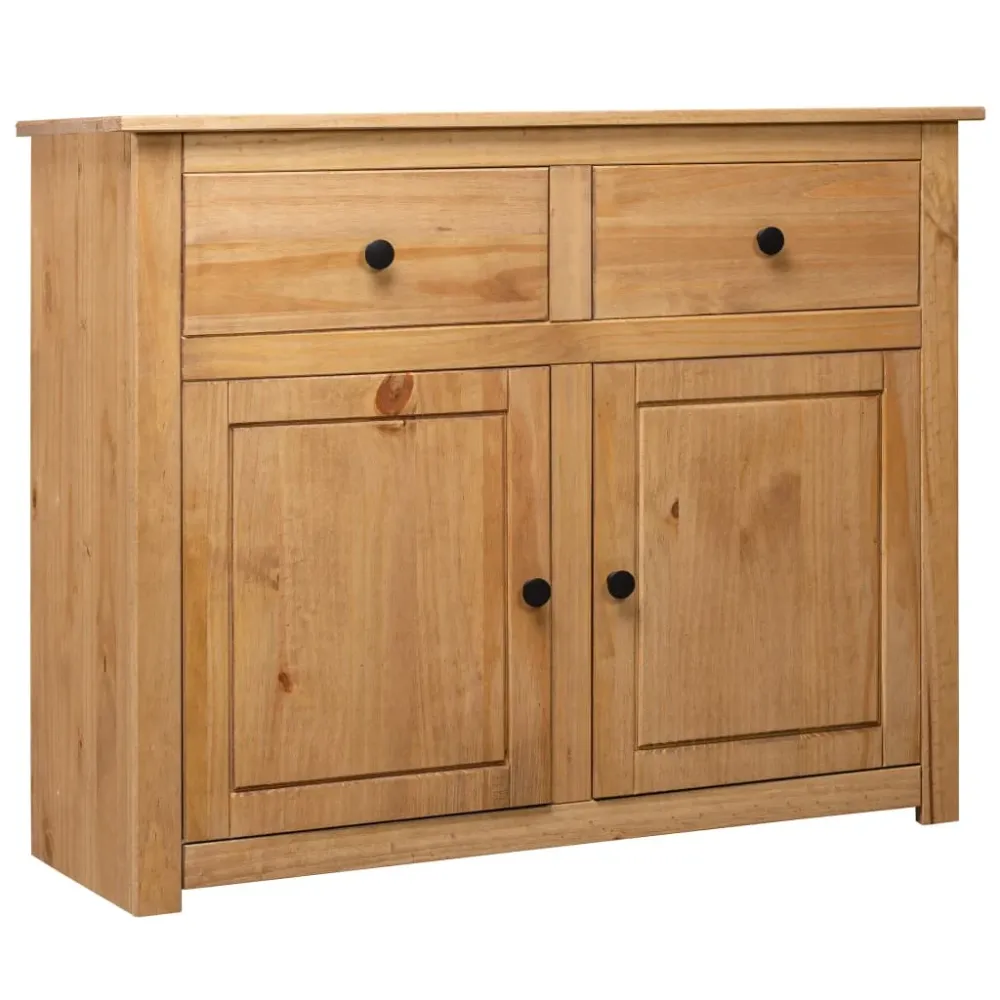 Buffet bahut commode armoire meuble de rangement organisateur cuisine salle de séjour salon 93 x 40 x 80 cm Pin robuste As...