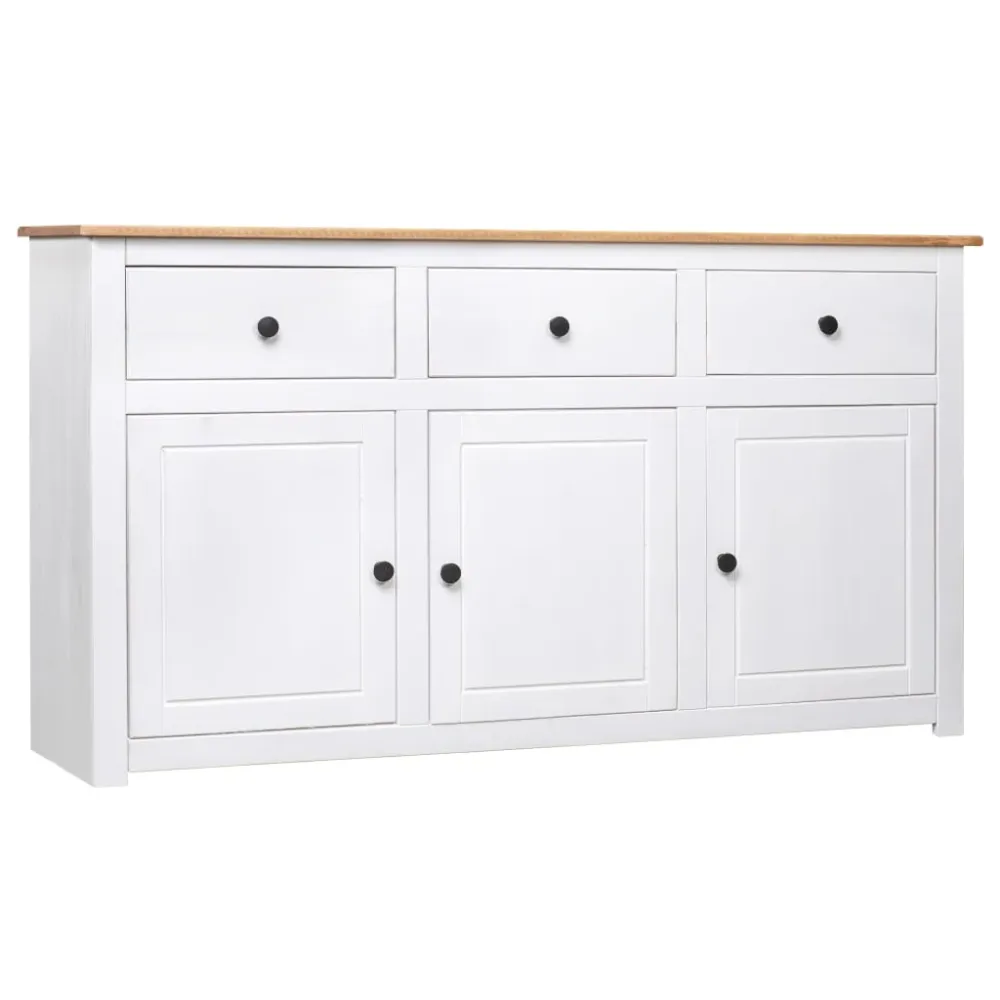 Buffet bahut commode armoire meuble de rangement organisateur cuisine salle de séjour salon 135 x 40 x 80 cm Pin ferme Gam...